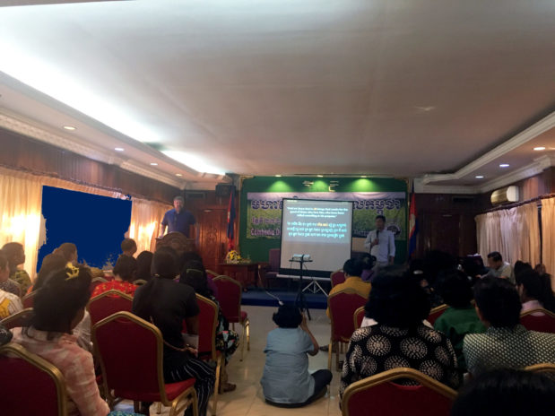Kevin Campbell-White preaching in Cambodia